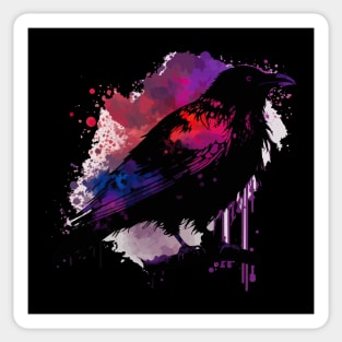 Cosmic Ventures Tie Dye Raven Splash Drip Sticker